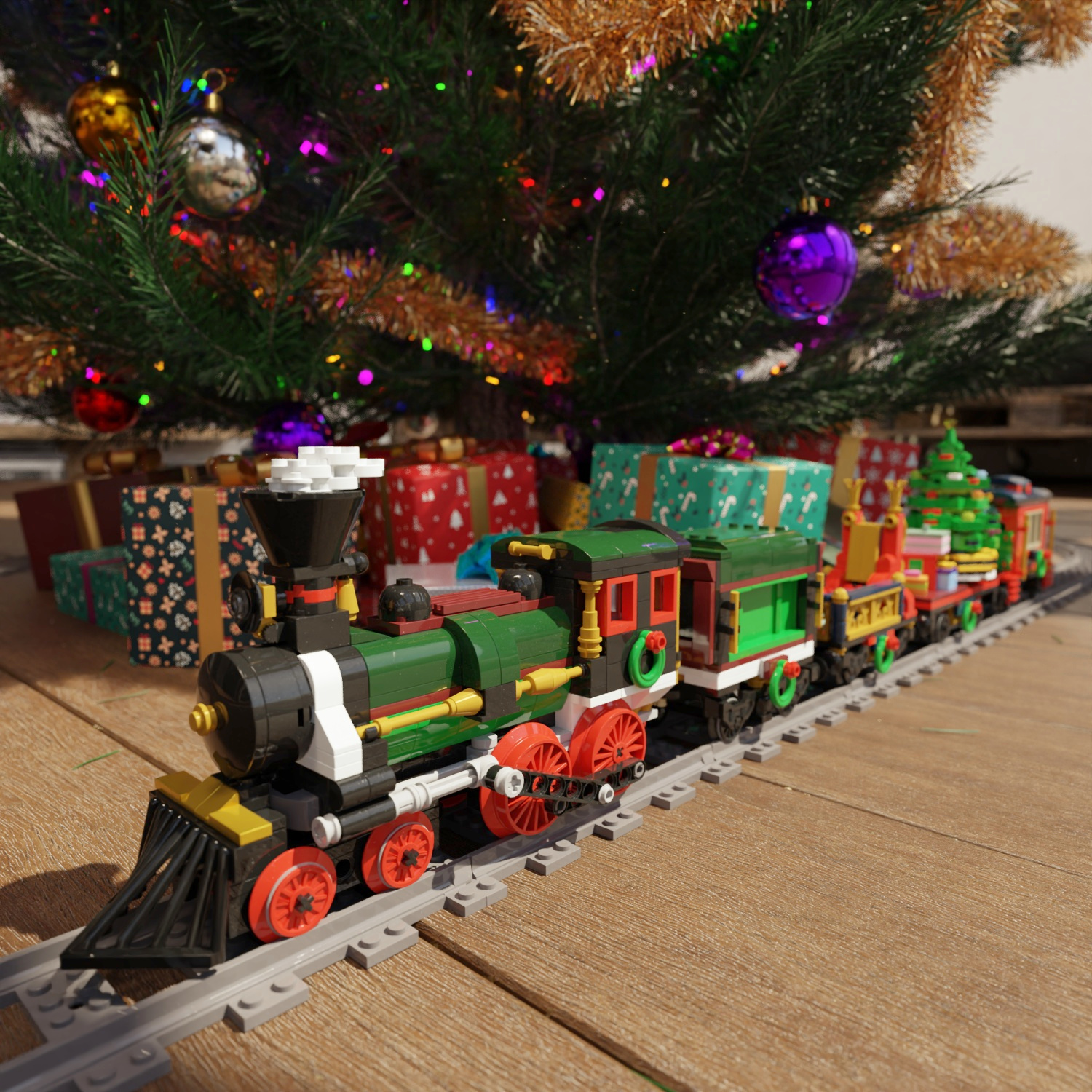 Picture 1: The locomotive has working drive bars and piloting pilot wheels